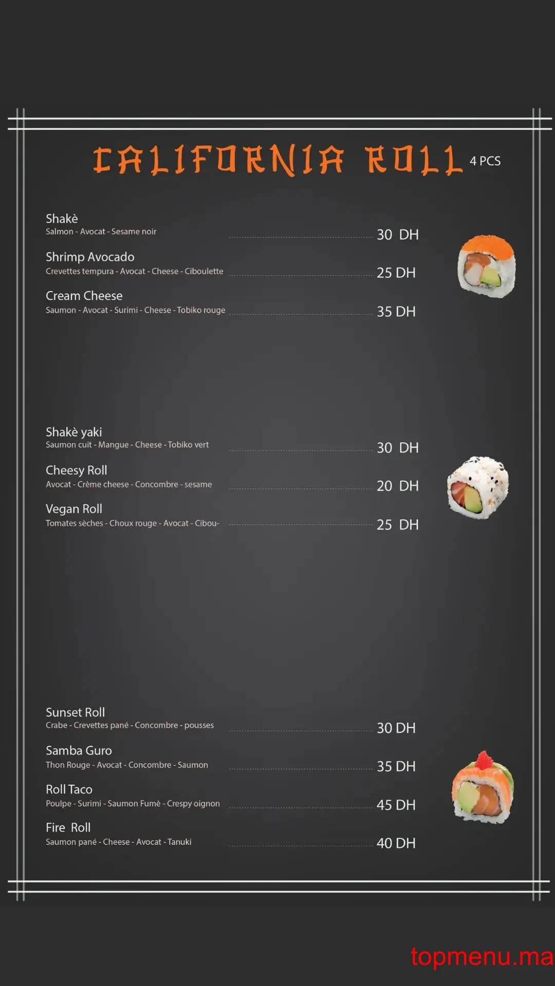 Restaurant Go Sushi menu page 5 Go Sushi menu page 5