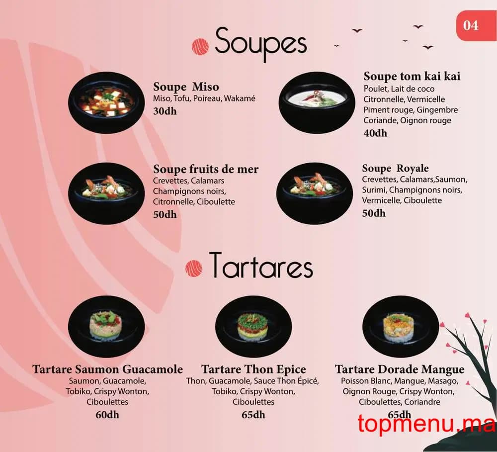 Restaurant Kyoto Sushi menu page 8 Kyoto Sushi menu page 8