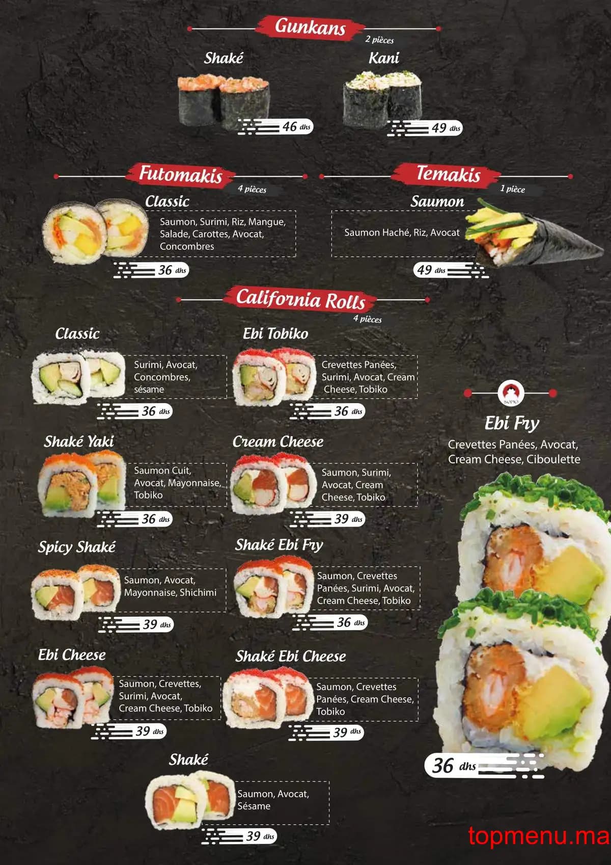 Restaurant Sumo sushi menu page 18 Sumo sushi menu page 18