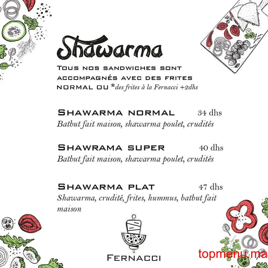 Restaurant Fernacci menu page 4 Fernacci menu page 4