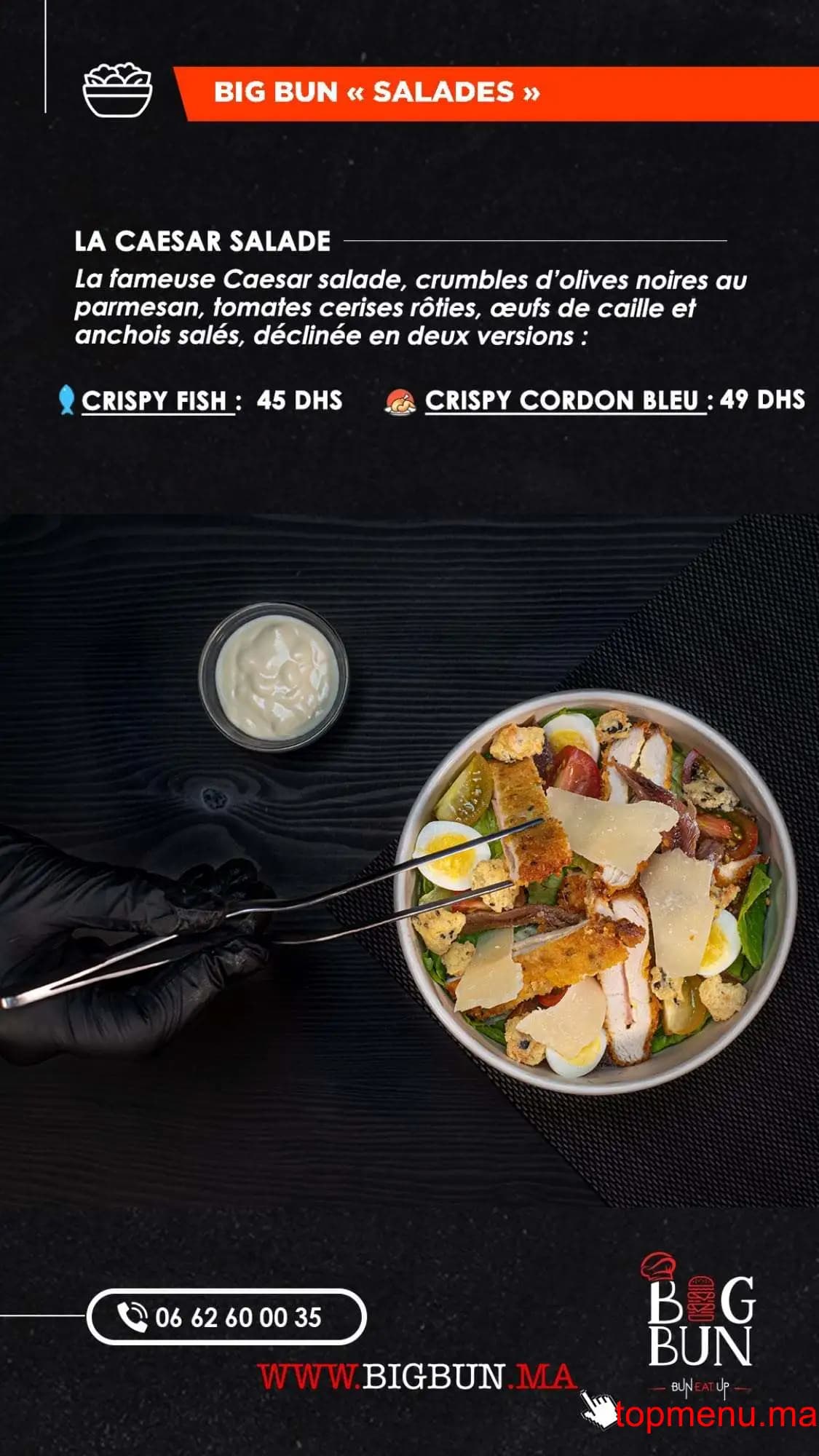 Restaurant Big Bun menu page 1 Big Bun menu page 1