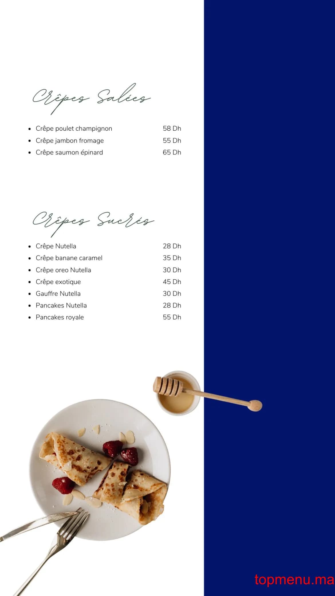 Restaurant La baguette française menu page 4 La baguette française menu page 4