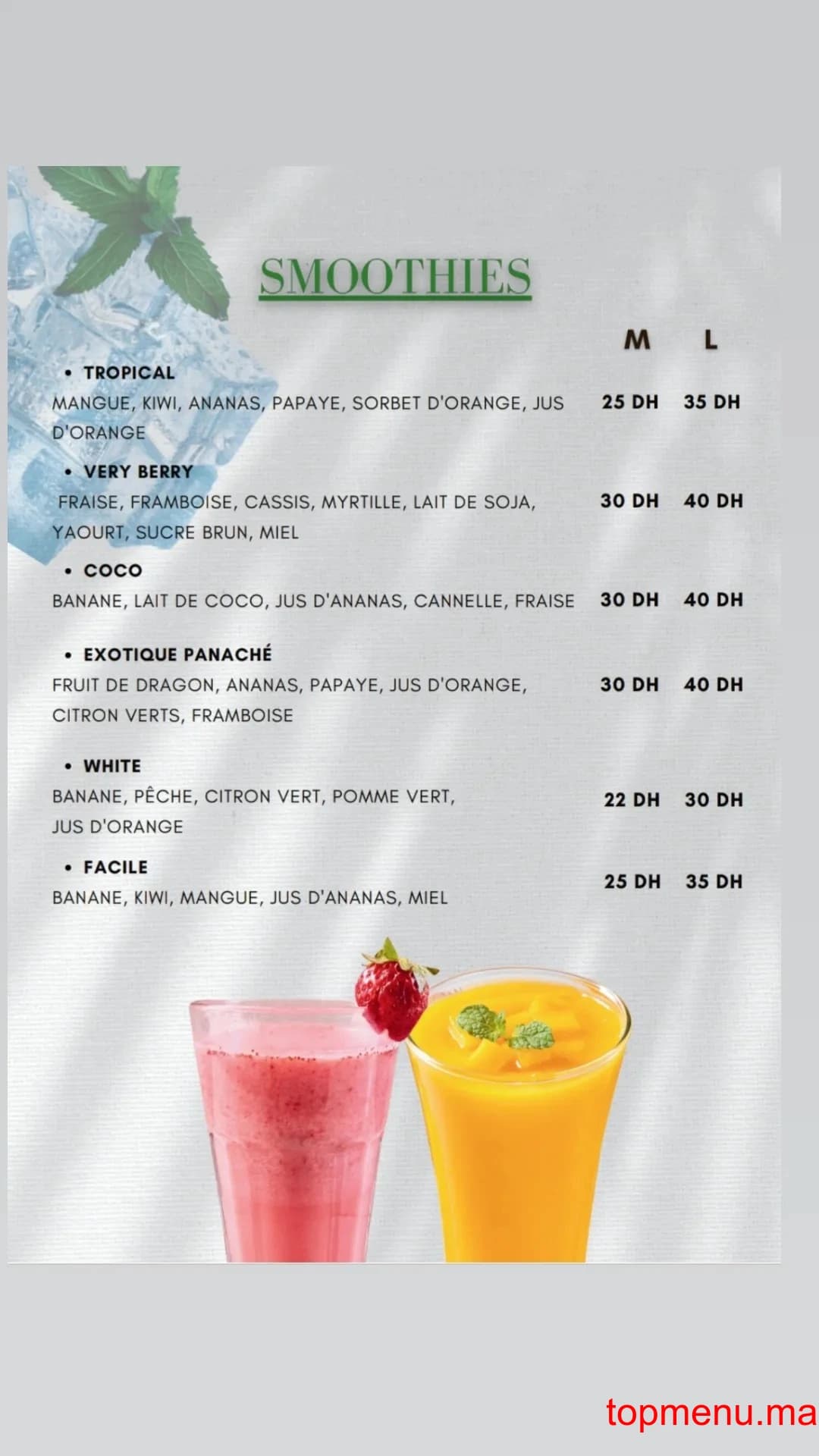 Restaurant Natural Juice Ghandi menu page 6 Natural Juice Ghandi menu page 6