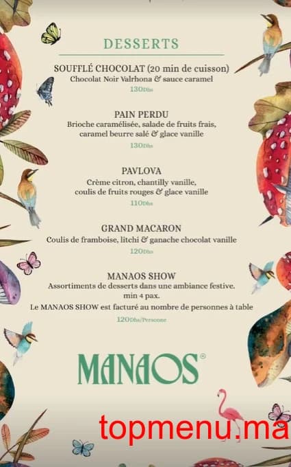 Restaurant Manaos menu page 3 Manaos menu page 3
