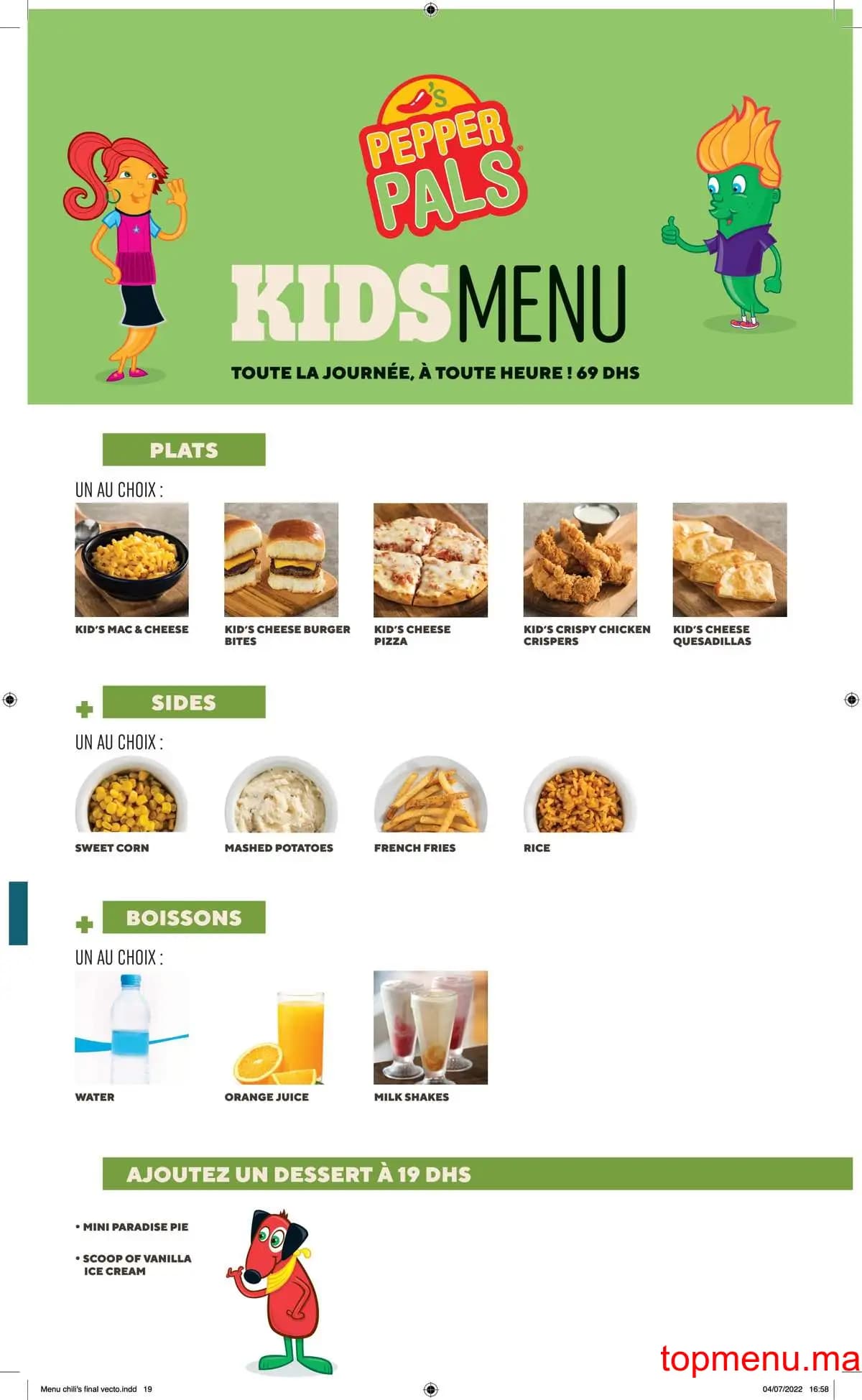 Restaurant Chili’s menu page 14 Chili’s menu page 14