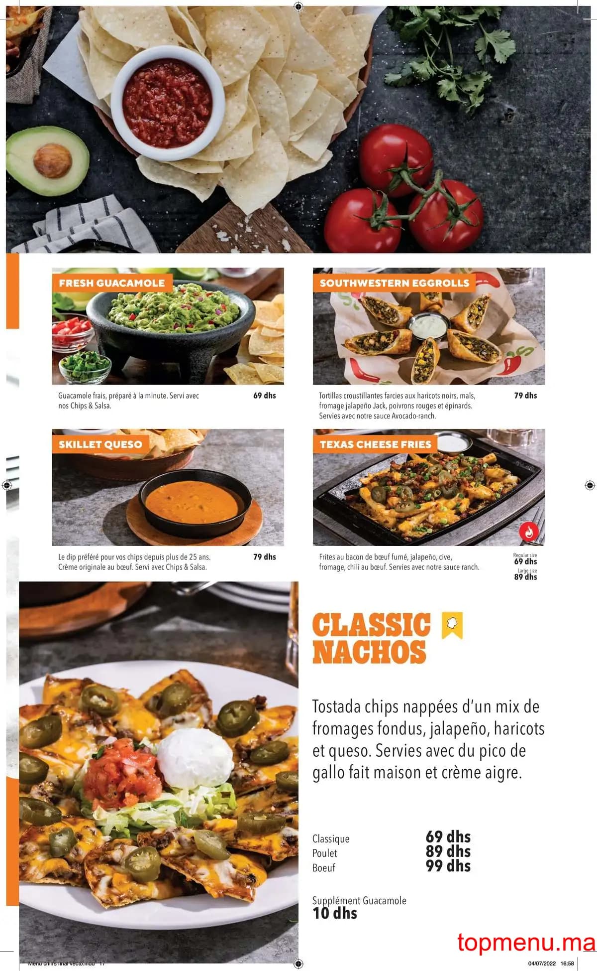 Restaurant Chili’s menu page 12 Chili’s menu page 12