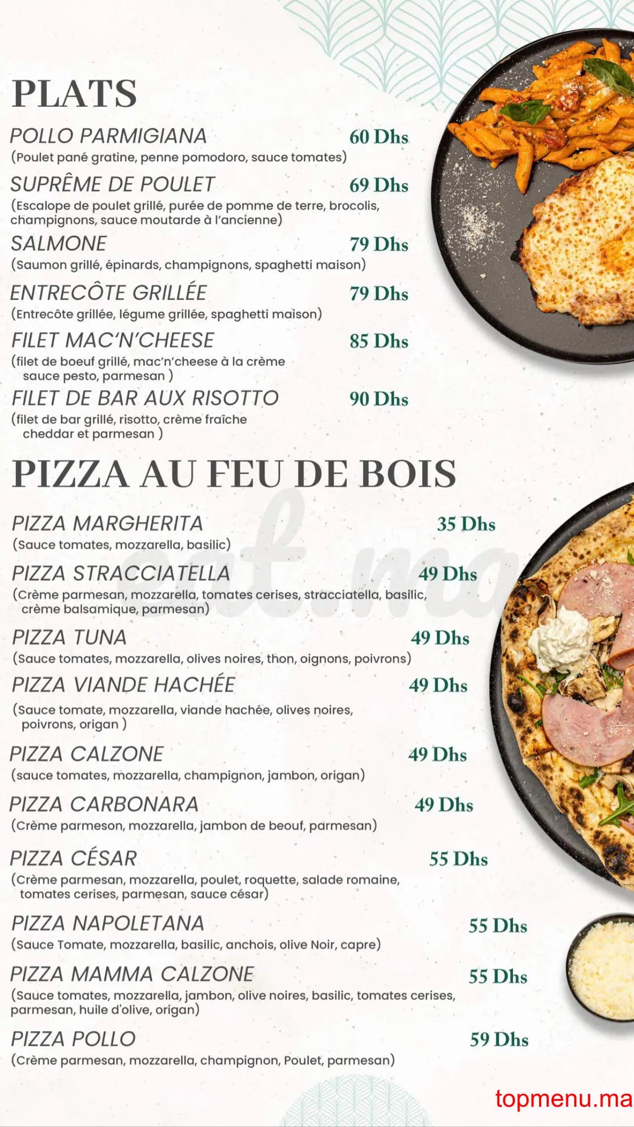 Restaurant Mado menu page 1 Mado menu page 1