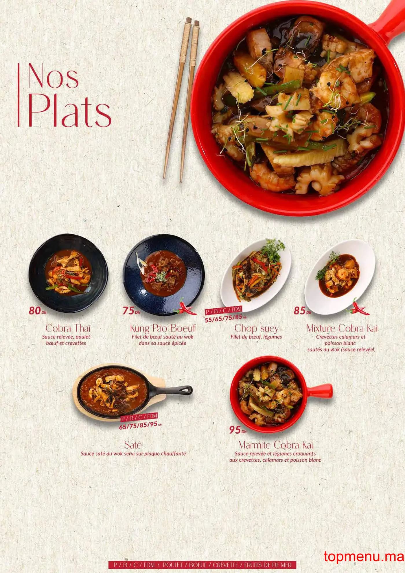 Restaurant COBRA KAI menu page 6 COBRA KAI menu page 6