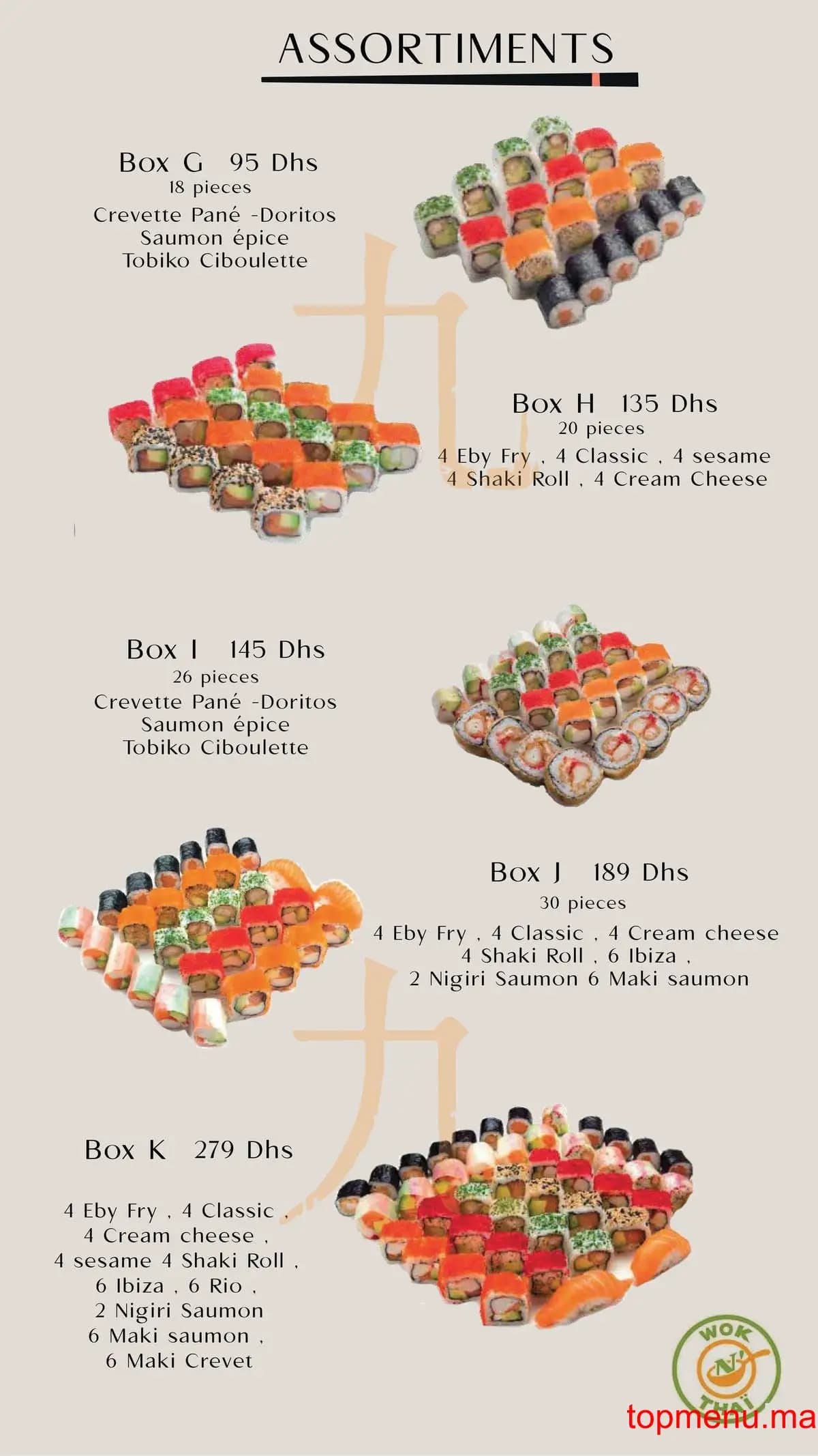 Restaurant Wok n’thaï menu page 15 Wok n’thaï menu page 15