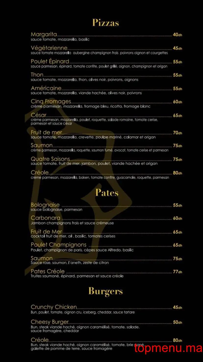 Restaurant La Créole menu page 4 La Créole menu page 4