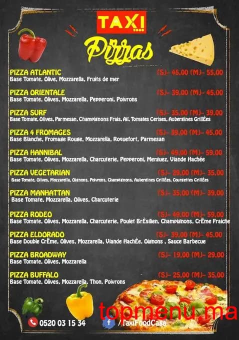 Restaurant Taxi food menu page 2 Taxi food menu page 2