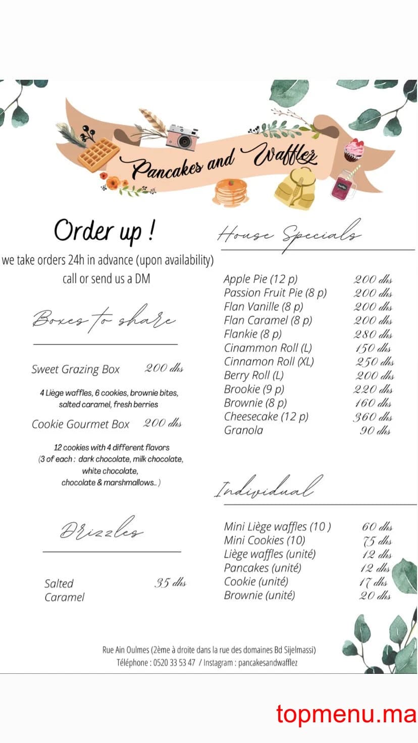 Restaurant Pancakes and Wafflez menu page 3 Pancakes and Wafflez menu page 3