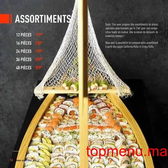 Restaurant Sushi thai menu page 23 Sushi thai menu page 23