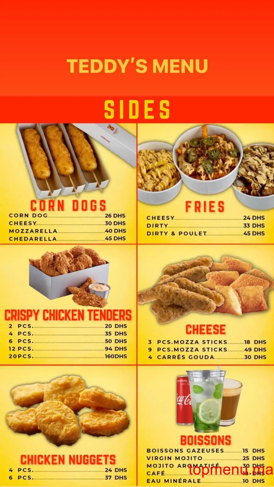 Restaurant Teddy K menu page 1 Teddy K menu page 1