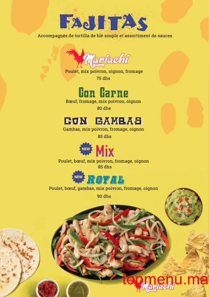 Restaurant Cantina Mariachi menu page 6 Cantina Mariachi menu page 6