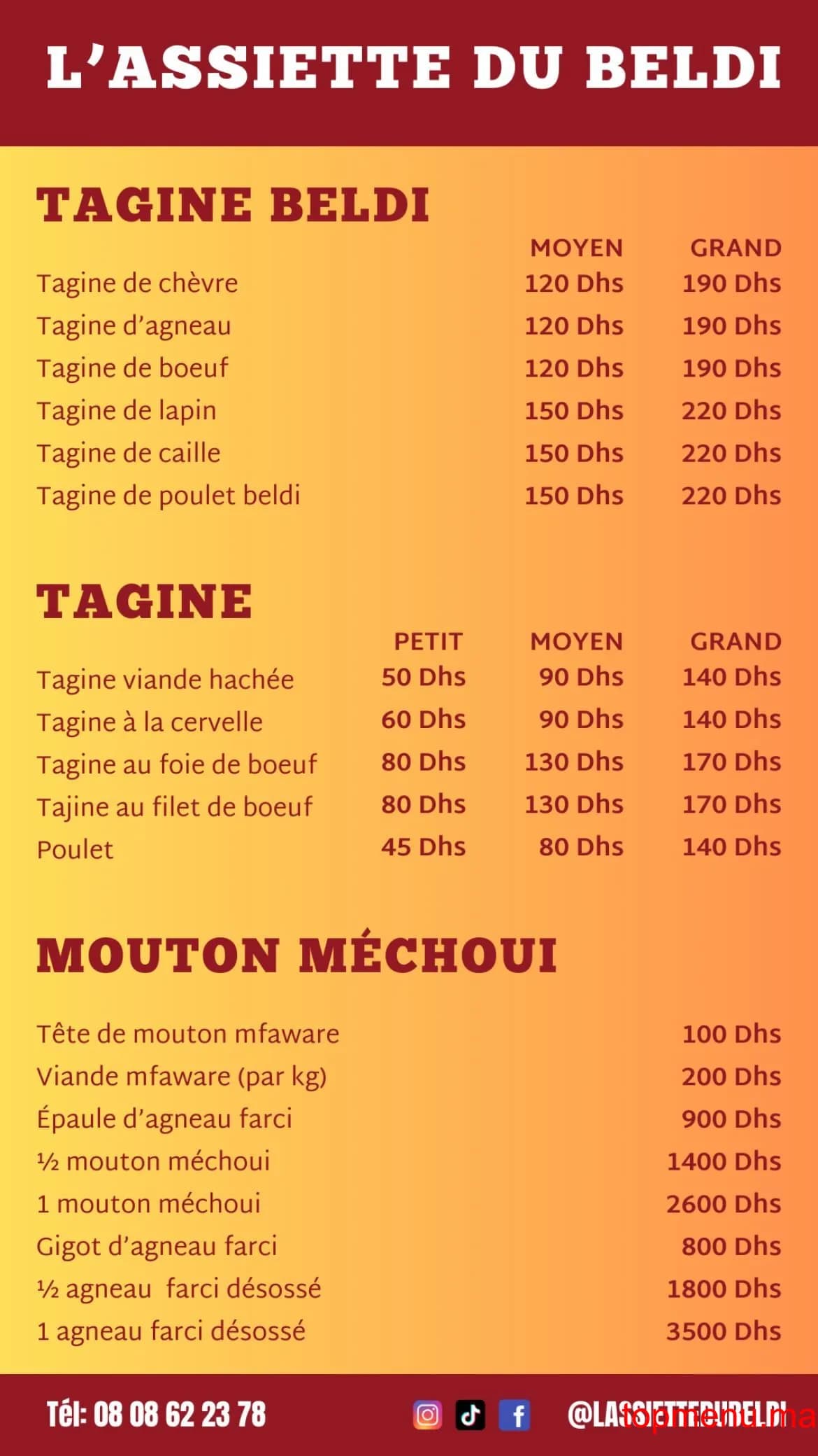 Restaurant L’Assiette Du Beldi – La Corniche by LBF menu page 2 L’Assiette Du Beldi – La Corniche by LBF menu page 2