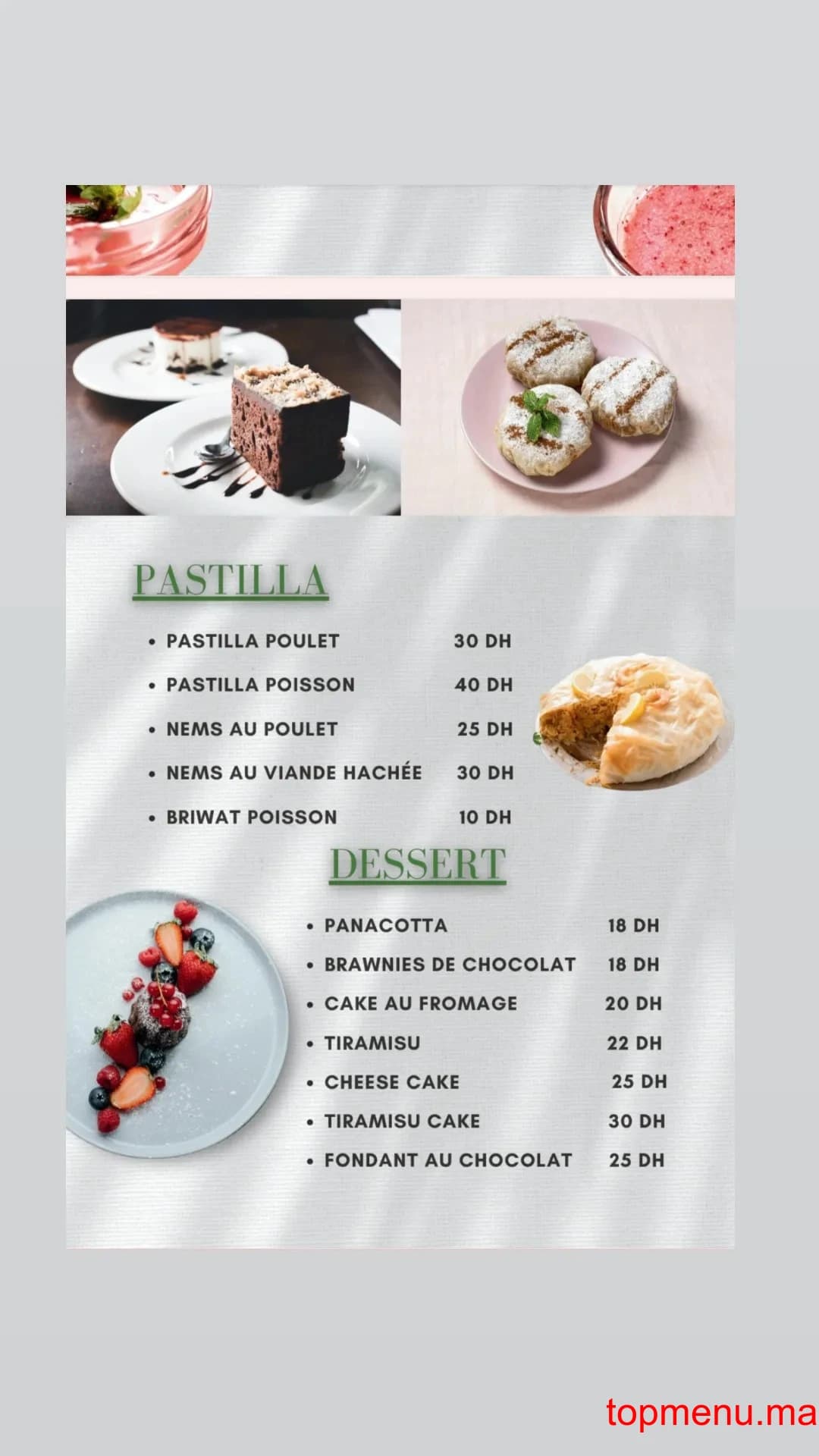 Restaurant Natural Juice Ghandi menu page 18 Natural Juice Ghandi menu page 18