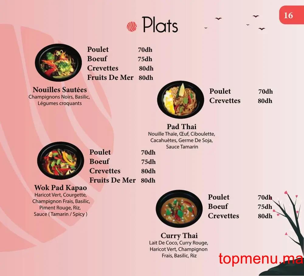 Restaurant Kyoto Sushi menu page 20 Kyoto Sushi menu page 20