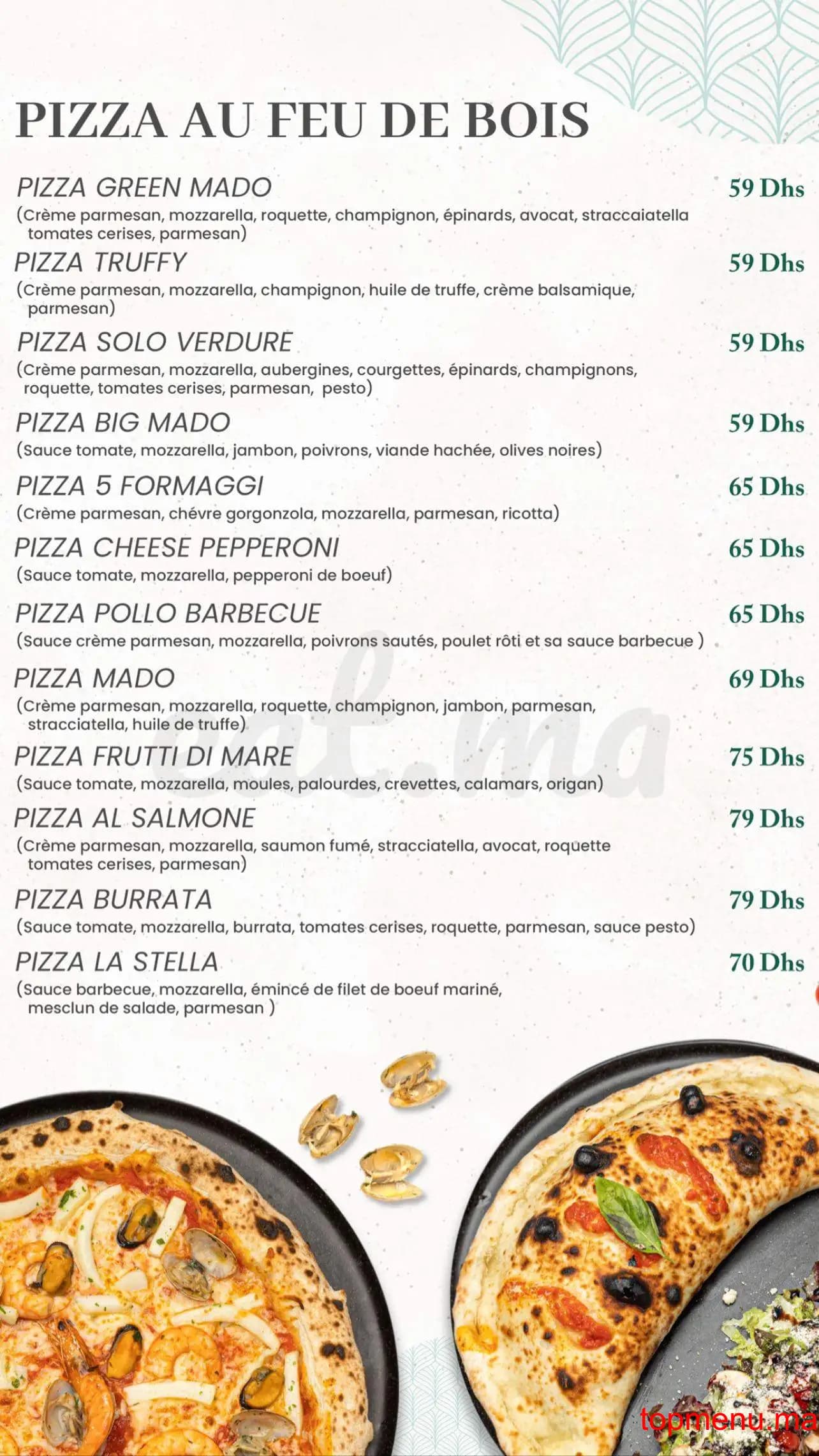 Restaurant Mado menu page 4 Mado menu page 4