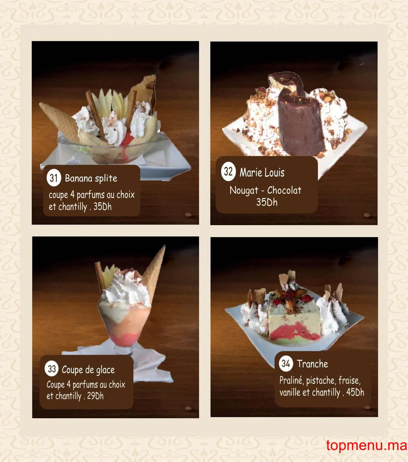 Restaurant Giuliette café glacier menu page 15 Giuliette café glacier menu page 15