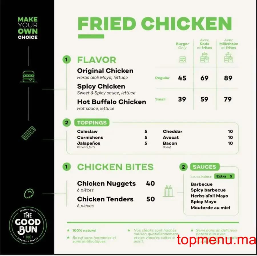 Restaurant The GoodBun menu page 3 The GoodBun menu page 3