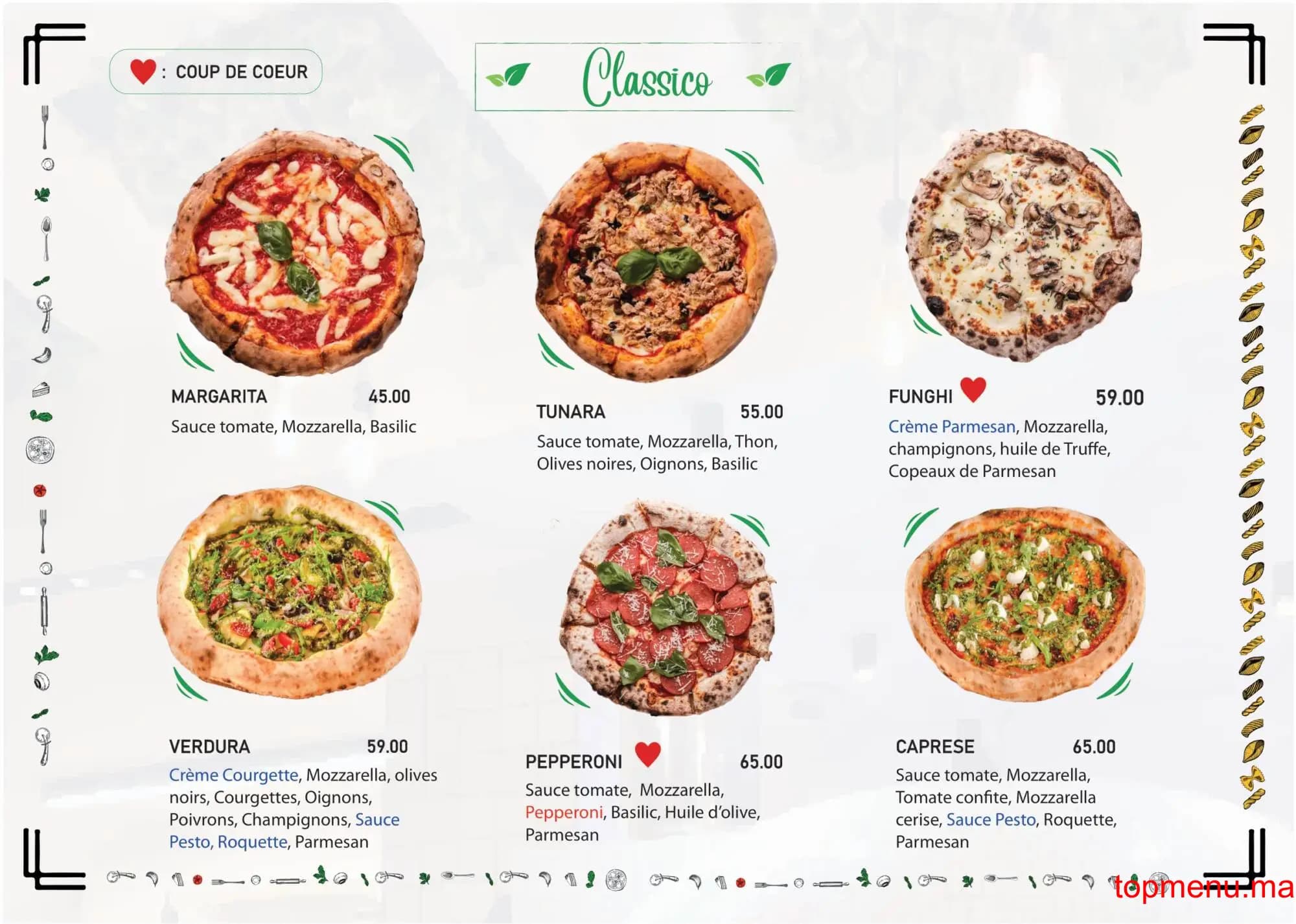 Restaurant Cucina Napoli Palmier menu page 5 Cucina Napoli Palmier menu page 5