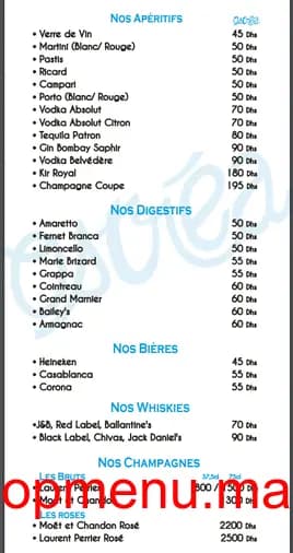 Restaurant Ostrea menu page 1 Ostrea menu page 1