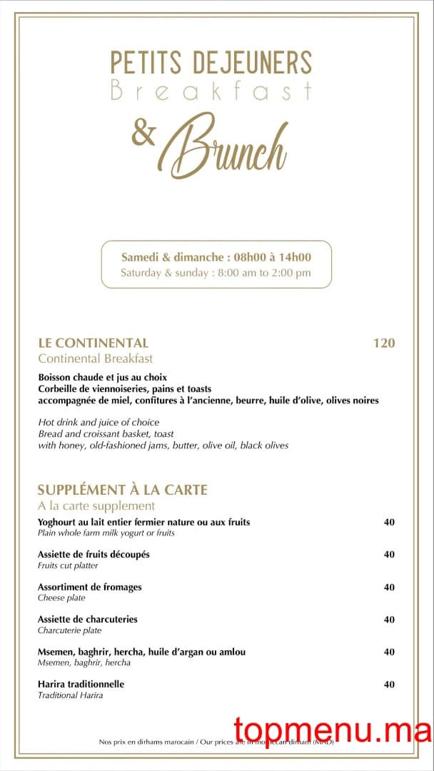 Restaurant LA PERGOLA menu page 2 LA PERGOLA menu page 2