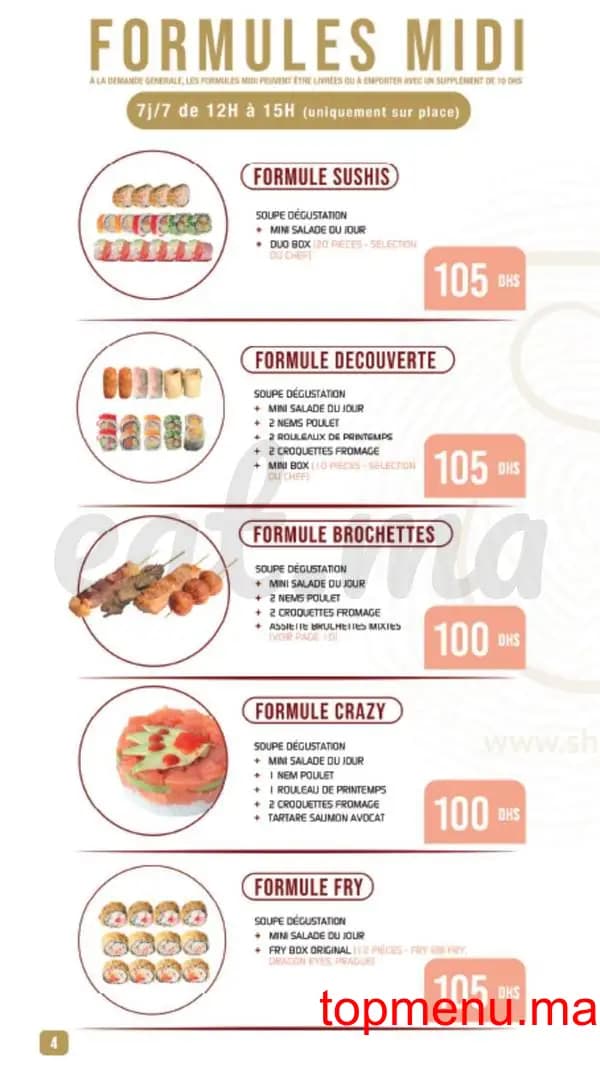 Restaurant Shiru – Sushis – Thaï & Woks menu page 3 Shiru – Sushis – Thaï & Woks menu page 3