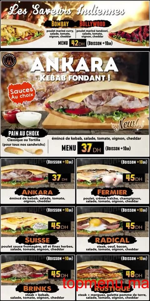 Restaurant O’Paname menu page 2 O’Paname menu page 2