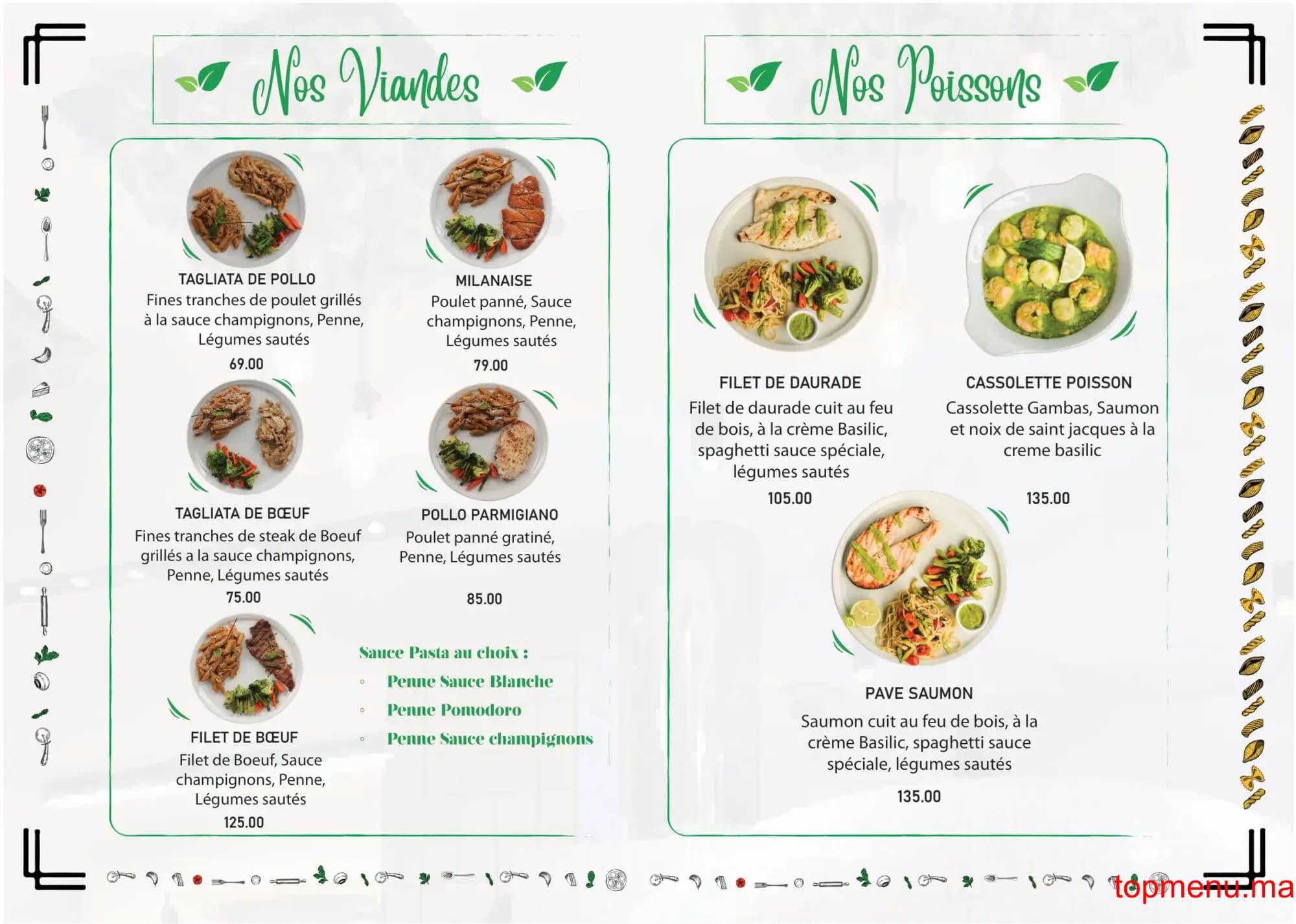 Restaurant Cucina Napoli Palmier menu page 11 Cucina Napoli Palmier menu page 11