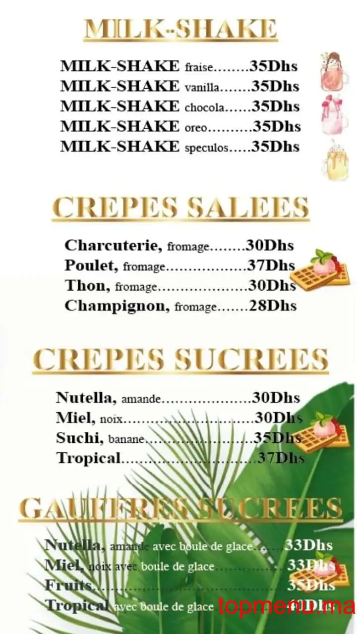 Restaurant Espace Omar El Mokhtar menu page 5 Espace Omar El Mokhtar menu page 5