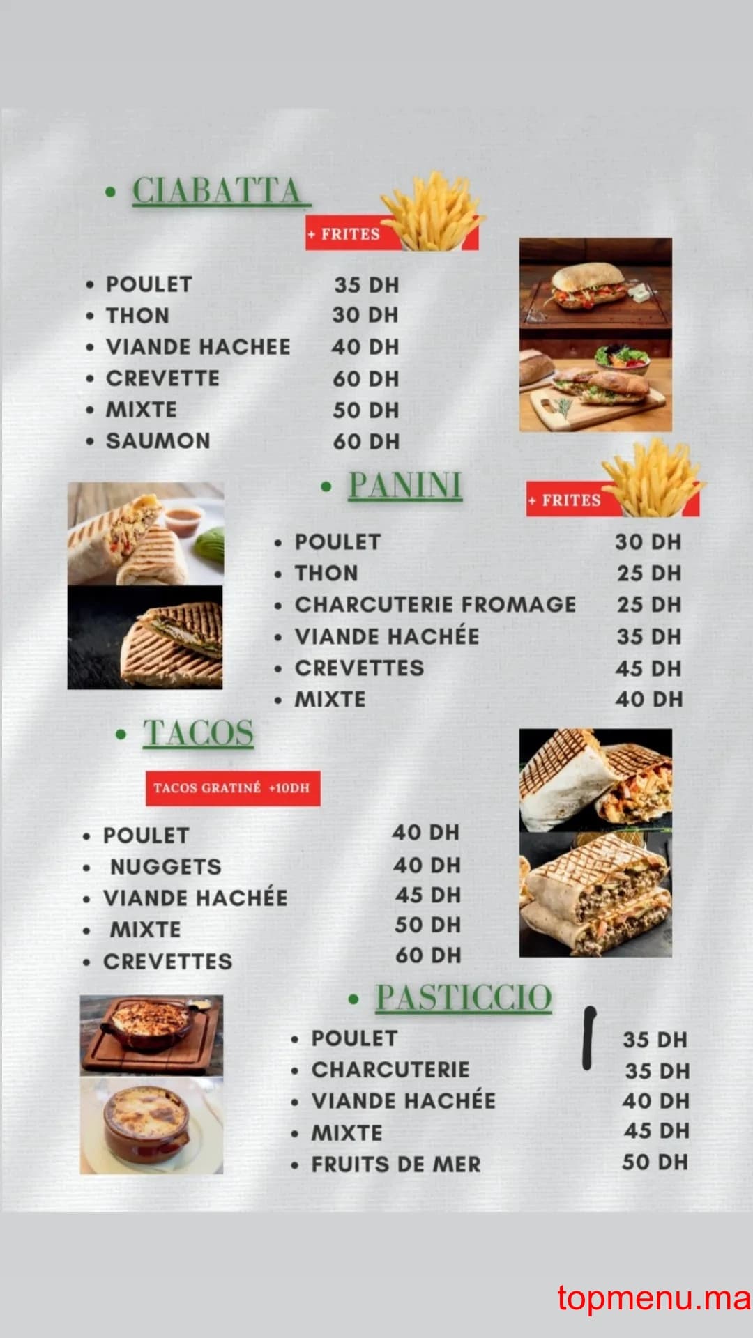 Restaurant Natural Juice Ghandi menu page 12 Natural Juice Ghandi menu page 12