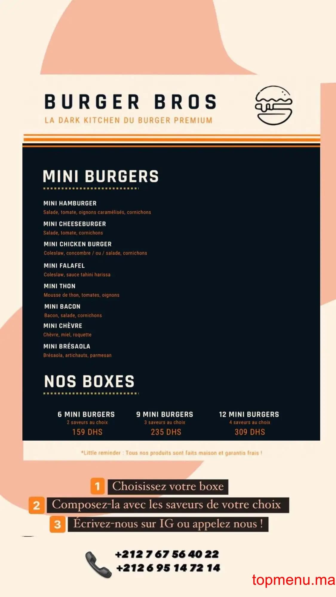 Restaurant Burger Bros menu page 1 Burger Bros menu page 1
