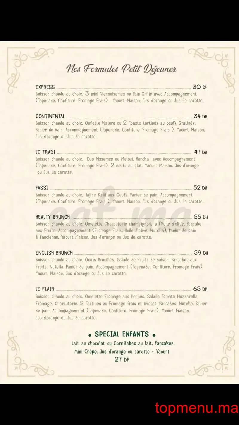 مطعم Flair Café Brunch قائمة الطعام page 1 Flair Café Brunch قائمة الطعام page 1