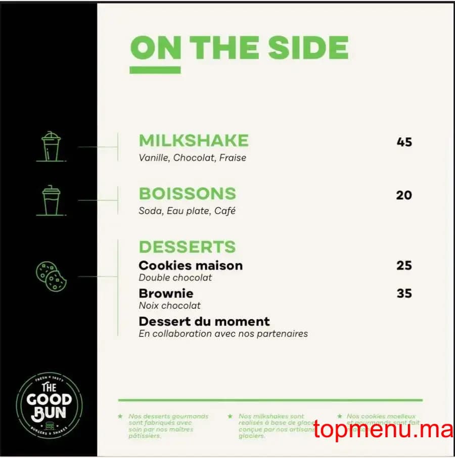 Restaurant The GoodBun menu page 4 The GoodBun menu page 4