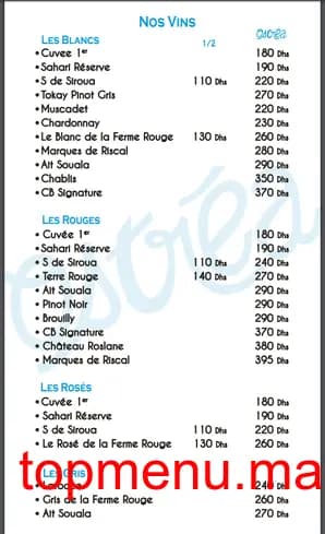 Restaurant Ostrea menu page 5 Ostrea menu page 5