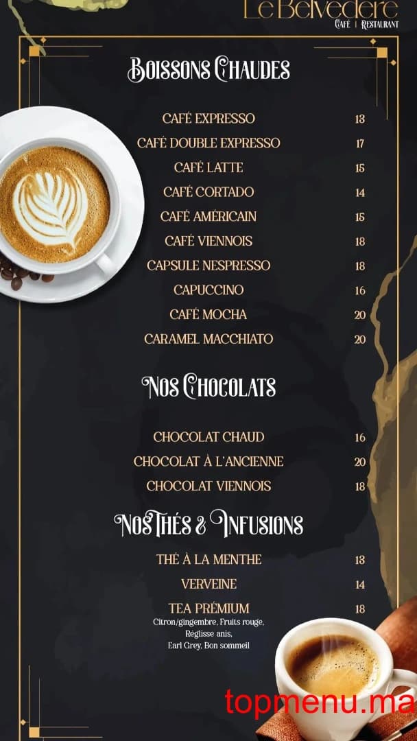 Restaurant Le Belvédère menu page 3 Le Belvédère menu page 3