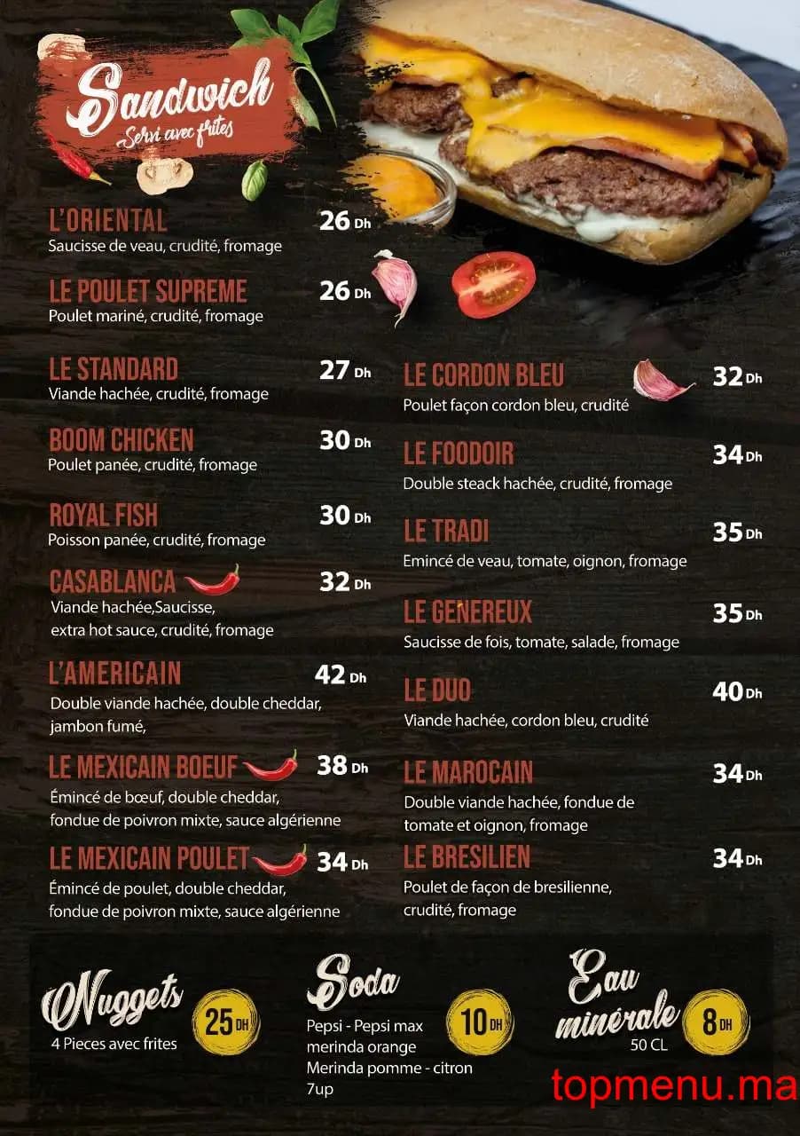 Restaurant Foodoir menu page 4 Foodoir menu page 4