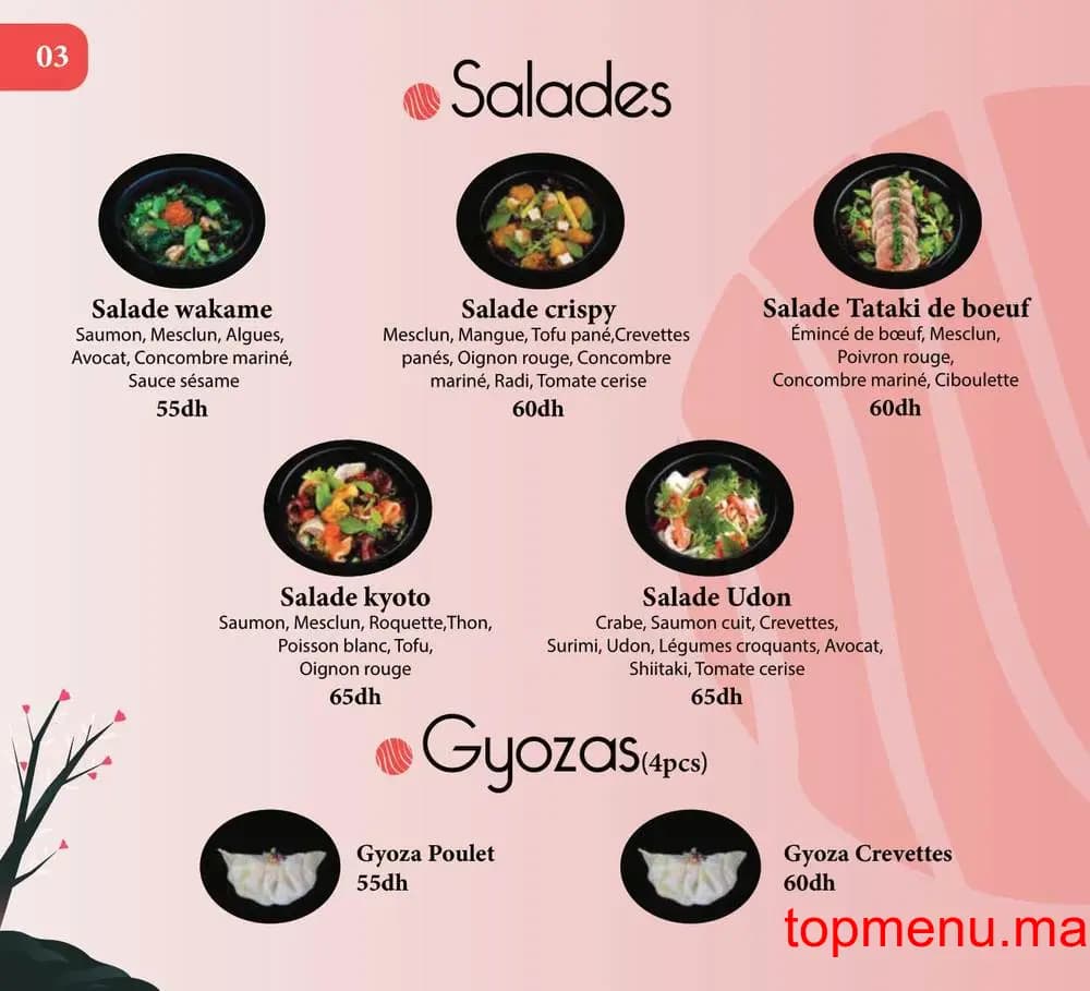 Restaurant Kyoto Sushi menu page 7 Kyoto Sushi menu page 7