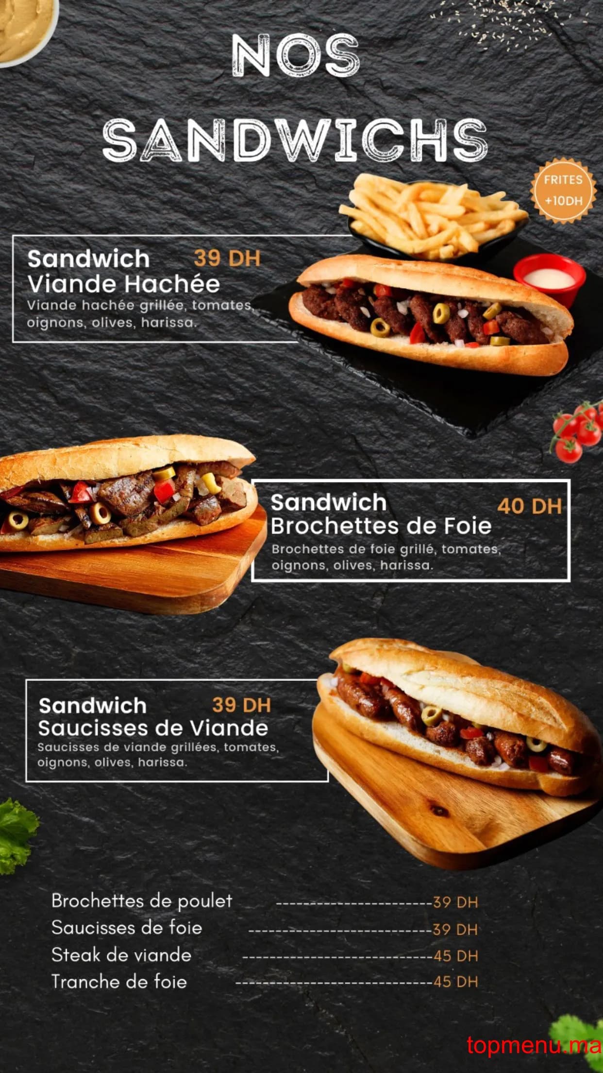 Restaurant Essaada Gourmet menu page 2 Essaada Gourmet menu page 2