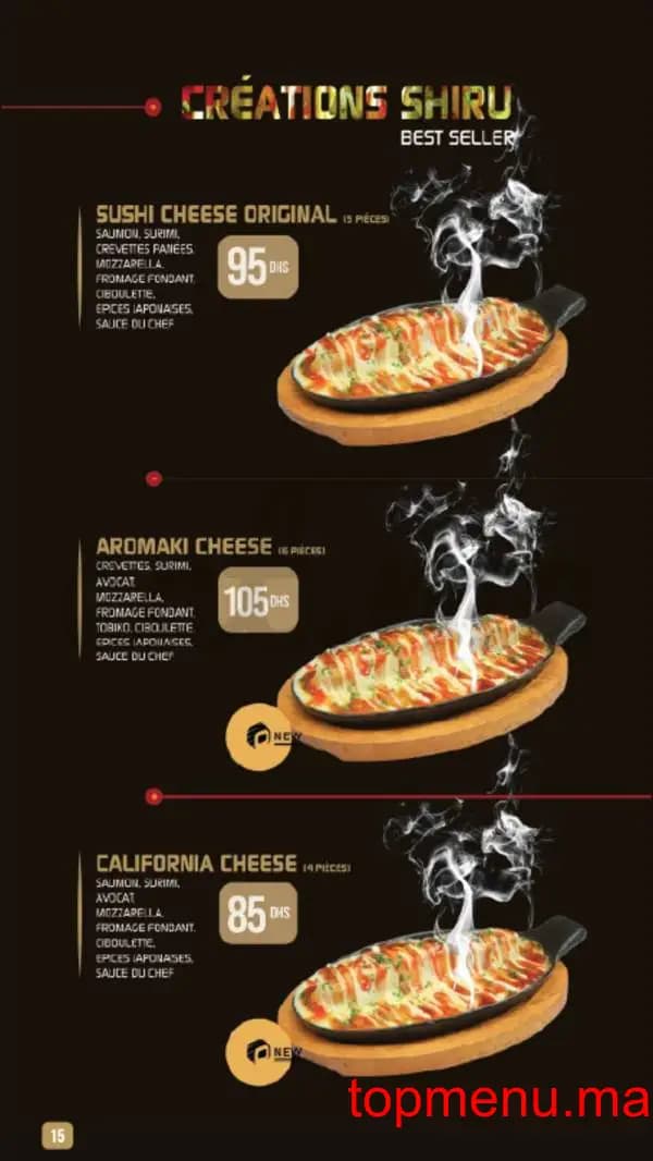 Restaurant Shiru – Sushis – Thaï & Woks menu page 14 Shiru – Sushis – Thaï & Woks menu page 14