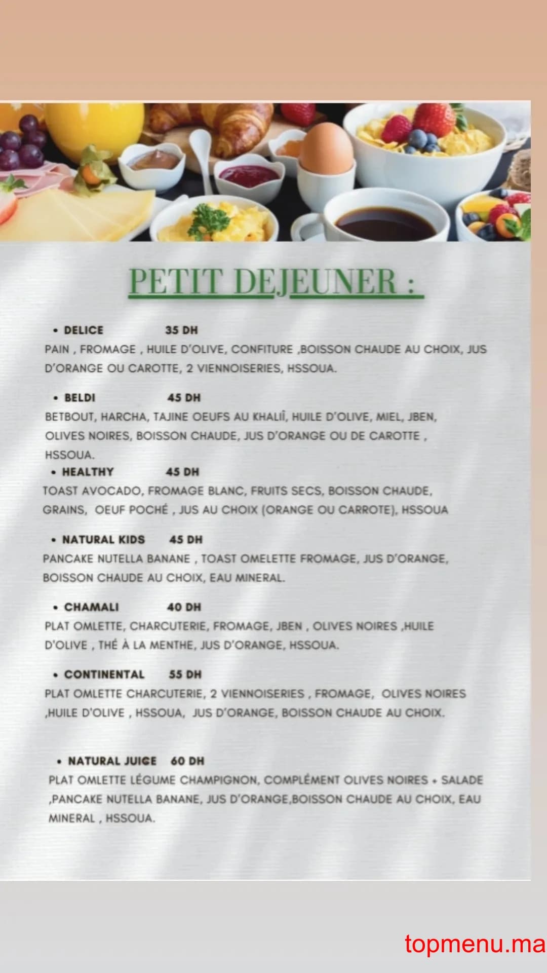 Restaurant Natural Juice Ghandi menu page 1 Natural Juice Ghandi menu page 1