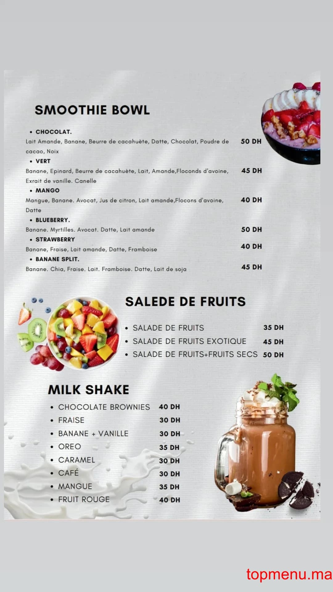 Restaurant Natural Juice Ghandi menu page 8 Natural Juice Ghandi menu page 8