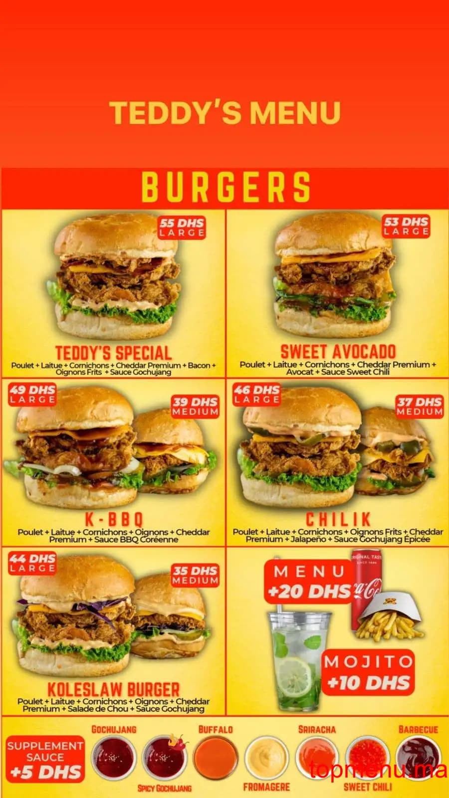 Restaurant Teddy K menu page 2 Teddy K menu page 2