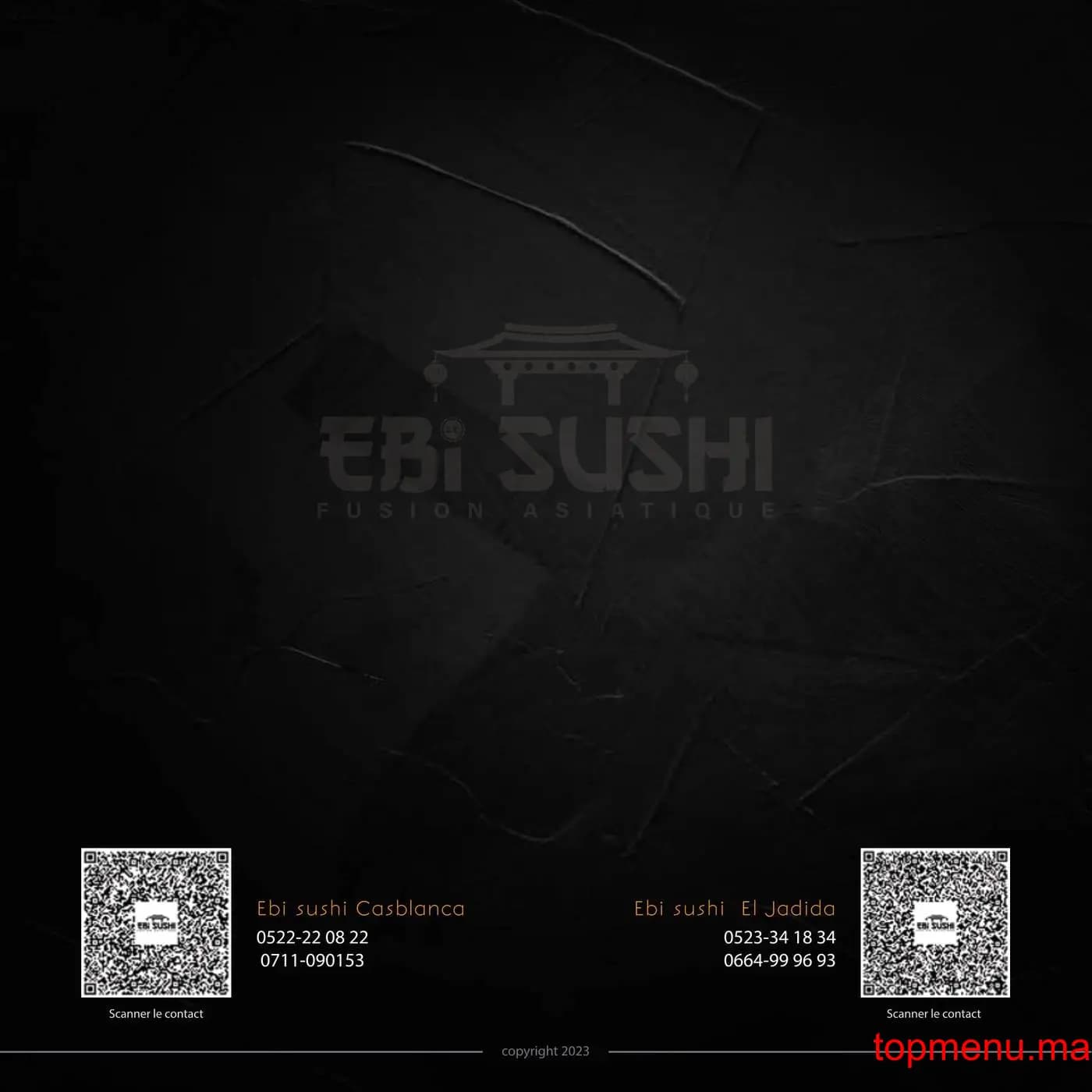 Restaurant Ebi Sushi menu page 20 Ebi Sushi menu page 20