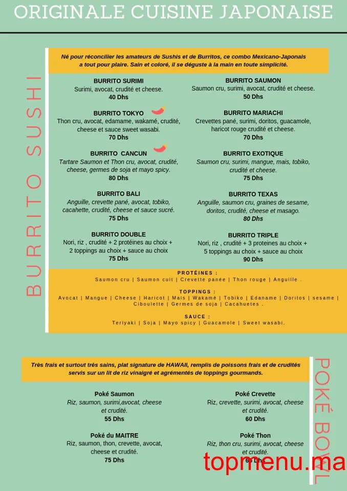 Restaurant Metre Sushi menu page 3 Metre Sushi menu page 3