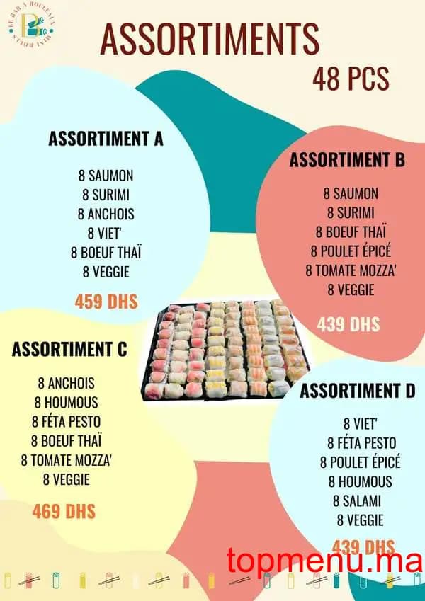 Restaurant Le Bar à Rouleaux menu page 7 Le Bar à Rouleaux menu page 7