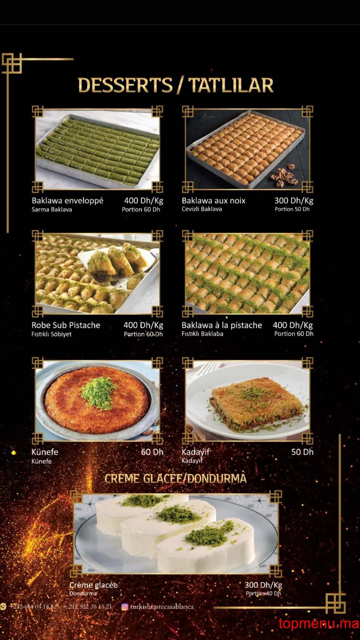 Restaurant Turkish Taste menu page 9 Turkish Taste menu page 9