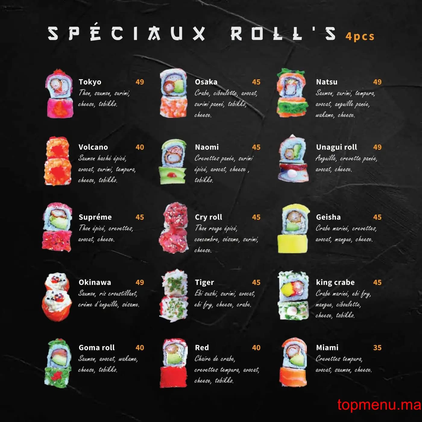 Restaurant Ebi Sushi menu page 15 Ebi Sushi menu page 15